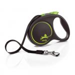 FLEXI Black Design M paelrihm koertele, 5 m, roheline