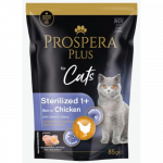 Konservkassitoit - Prospera Plus, steriliseeritud kassidele m&otilde;eldud kott 1+, kana ja porgandid, 85 g