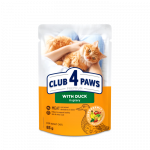 CLUB 4 PAWS Premium T&auml;isv&auml;&auml;rtuslik konserv t&auml;iskasvanud kassidele pardiga kastmes, 85 g