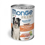 Monge Fresh Wet Senior Dog Cans Pate - Chunkies m&auml;rgtoit koertele kalkuniliha ja k&ouml;&ouml;giviljadega, 400 g