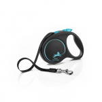 FLEXI Black Design L paelrihm koertele, 5 m, sinine