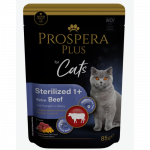 Konservkassitoit - Prospera Plus, steriliseeritud kassikott 1+, veiseliha ja k&otilde;rvitsaga, 85 g