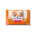 CLUB 4 PAWS Premium T&auml;isv&auml;&auml;rtuslik konserv t&auml;iskasvanud kassidele veiselihaga tarretises, 4 x 85 g