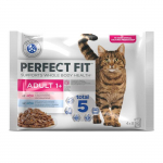 Konservid PERFECT FIT t&auml;iskasvanud kassidele l&otilde;he/valge kalaga, 4x85 g