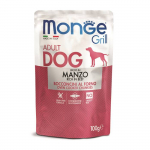 Monge Grill Dog Pouches m&auml;rgtoit koertele veiselihaga, 100 g