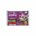 Whiskas Tasty Mix m&auml;rgtoit kassidele, liha ja kala komplekt k&ouml;&ouml;giviljadega, 4 x 85 g