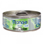 Monge Jelly Wet Cat m&auml;rgtoit kassidele kollauim-tuunikala ja surimiga, 80 g