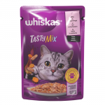 Whiskas Tasty Mix m&auml;rgtoit t&auml;iskasvanud kassidele l&otilde;he ja porgandiga, 85 g