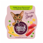 Delickcious tuunikalasupp kassidele maisi ja hernestega, 80 g