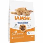 Kuiv kassitoit - IAMS kassidele t&auml;iskasvanud steriliseeritud kanaga, 10 kg