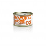 Natural Code 02 M&auml;rgtoit t&auml;iskasvanud kassidele kana ja krevettidega, 85 g