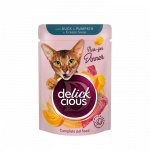 Delickcious ribad pardi ja k&otilde;rvitsaga kooresupis kassidele, 85 g