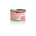 Natural Code 03 M&auml;rgtoit t&auml;iskasvanud kassidele kana ja l&otilde;hega, 85 g