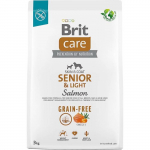 Brit Care Grain-free Senior-Light Salmon kuivtoit vanematele koertele, 3 kg