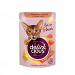 Delickcious ribad l&otilde;he ja juustuga tooresupis kassidele, 85 g