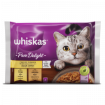 Whiskas Pure Delight m&auml;rgtoit t&auml;iskasvanud kassidele, kana ja kalkuni komplekt, 4 x 85 g