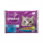 Whiskas Pure Delight m&auml;rgtoit t&auml;iskasvanud kassidele, l&otilde;he ja tuunikala komplekt, 4 x 85 g