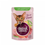 Delickcious konserv kassidele lambaliha, kana ja roheliste ubadega tarretises, 85 g