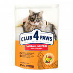 CLUB 4 PAWS Premium T&auml;isv&auml;&auml;rtuslik s&ouml;&ouml;t t&auml;iskasvanud kassidele seedetraktist puntraid eemaldava toimega, 0,3 kg