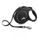 FLEXI New Classic L paelrihm koertele, 8 m, must