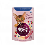 Delickcious t&uuml;kid pardi ja metsamarjadega koorekastmes kassidele, 80 g