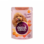 Delickcious ribad l&otilde;he ja porgandiga kooresupis koertele, 85 g