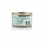 Natural Code 16 M&auml;rgtoit t&auml;iskasvanud kassidele bonito kalat&uuml;kkidega, 85 g