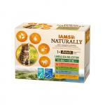 Kassikonserv: IAMS CAT Naturally Adult Land - Sea Collection 12*85gr