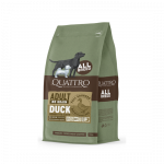 Quattro teraviljavaba s&ouml;&ouml;t k&otilde;ikidele t&auml;iskasvanud koerte t&otilde;ugudele koos pardiga, 12 kg