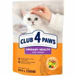 CLUB 4 PAWS Premium Urinary Health T&auml;iss&ouml;&ouml;t t&auml;iskasvanud kassidele kuseteede toetamiseks, 0,9 kg