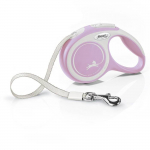 FLEXI New Comfort S paelrihm koertele, 5 m, roosa