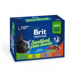 Brit Premium Cat Sterilised Plate m&auml;rgtoit steriliseeritud kassidele, 12x100 g