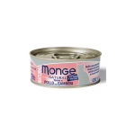 Monge Natural Wet Cat Cans m&auml;rgtoit kassidele tuunikala, kana ja krevettidega, 80 g