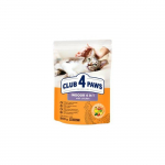 CLUB 4 PAWS Premium T&auml;iss&ouml;&ouml;t t&auml;iskasvanud kodukassidele, 0,9 kg