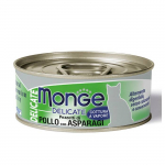 Monge Delicate Wet Cat Cans m&auml;rgtoit kassidele kana ja spargliga, 80 g
