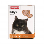 Vitamiinid kassidele - Beaphar KITTY'S + Valk (kala), 75 tabletti.