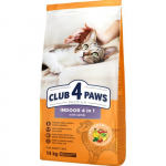 CLUB 4 PAWS Premium T&auml;iss&ouml;&ouml;t t&auml;iskasvanud kodukassidele lambaga, 14 kg