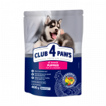 CLUB 4 PAWS Premium T&auml;iss&ouml;&ouml;t k&otilde;ikide t&otilde;ugude kutsikatele suure koguse kanaga, 0,4 kg