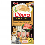 Churu Luxury Kreemjas maius kassidele kana ja Jaapani veiselihaga, 4 tk.