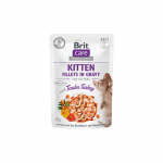 Brit Care Kitten Fillets in Gravy Turkey m&auml;rgtoit kassidele, 85 g