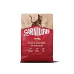 Carnilove Lamb-Wild Boar Adult Cat Sterilised teraviljavaba, kuivtoit kassidele, 2 kg