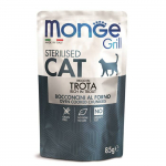 Monge Grill Cat Pouches m&auml;rgtoit steriliseeritud kassidele forelliga, 85 g