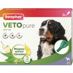 Kirpude ja puukide vastased tilgad koertele - Beaphar Veto Pure Spot ON, L Dog, 3 tk.