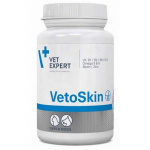 Vetexpert Vetoskin dermatoloogiliste haiguste ennetamine koertele ja kassidele 300mg, 60 kapslit