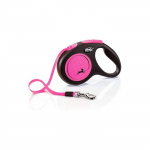 FLEXI New Neon M paelrihm koertele, 5 m, roosa