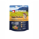 Kuiv kutsikatoit - Ontario Dog Puppy Medium lambaliha ja riisiga, 0,75 kg