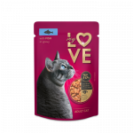 MY LOVE t&auml;isv&auml;&auml;rtuslik konserv t&auml;iskasvanud kassidele kalaga mahedas kastmes, 85 g