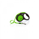 FLEXI New Neon M paelrihm koertele, 5 m, roheline