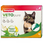 Kassidele m&otilde;eldud kirbu- ja puugitilgad - Beaphar Spot on Veto pure, 3 tk.