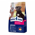 CLUB 4 PAWS Premium T&auml;iss&ouml;&ouml;t suurt t&otilde;ugu kutsikatele kanaga, 2 kg